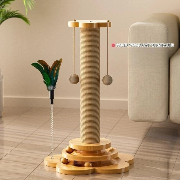 Solid Wood Scratching Tree